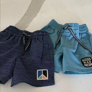 Stylish Kids' Navy and Light Blue Shorts
